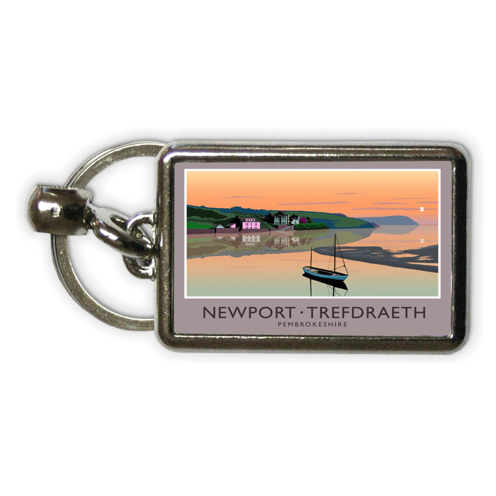 Newport, Trefdraeth, Pembrokeshire, Wales Metal Keyring