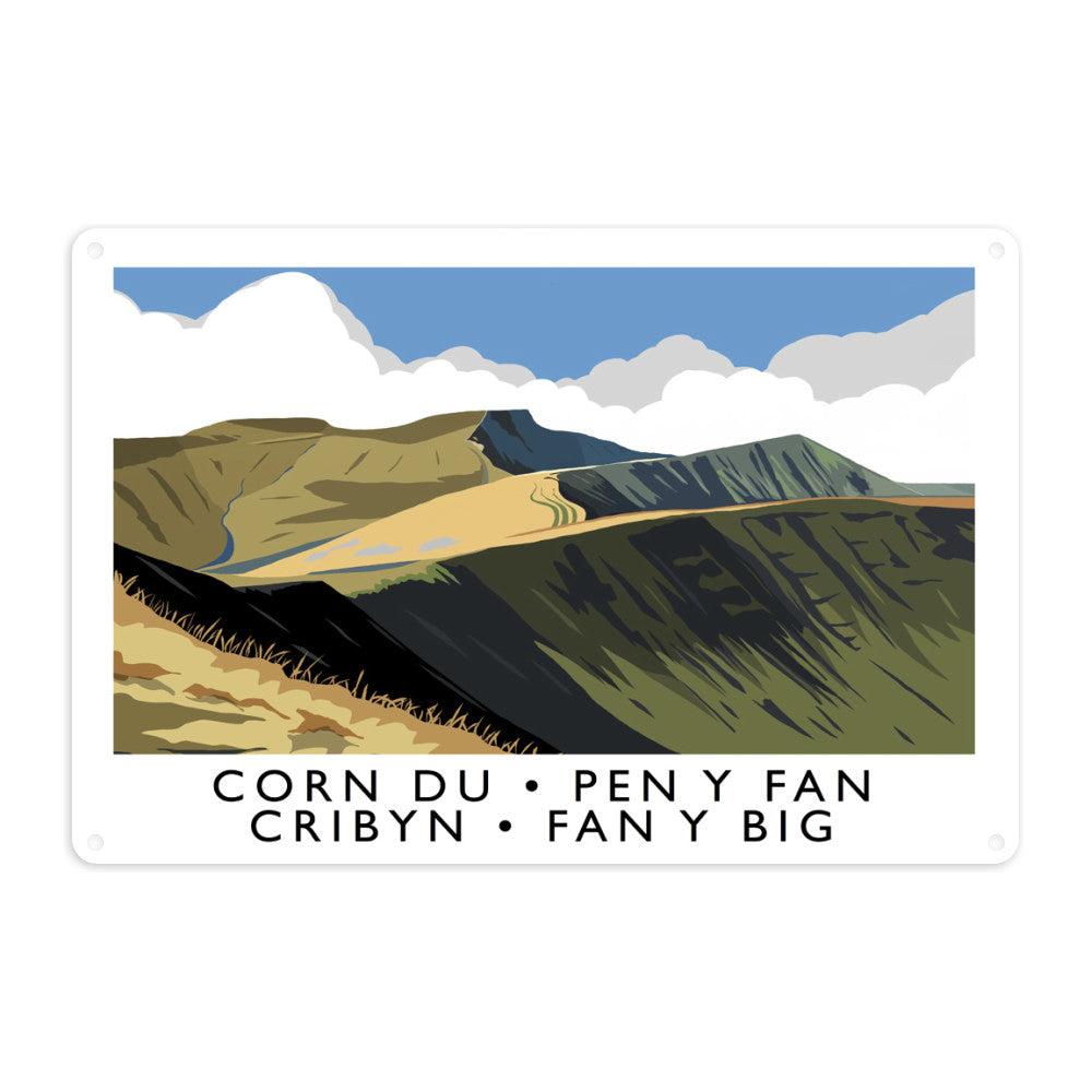 The Brecon Beacons, Wales Metal Sign