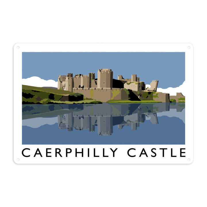 Caerphilly Castle, Wales Metal Sign