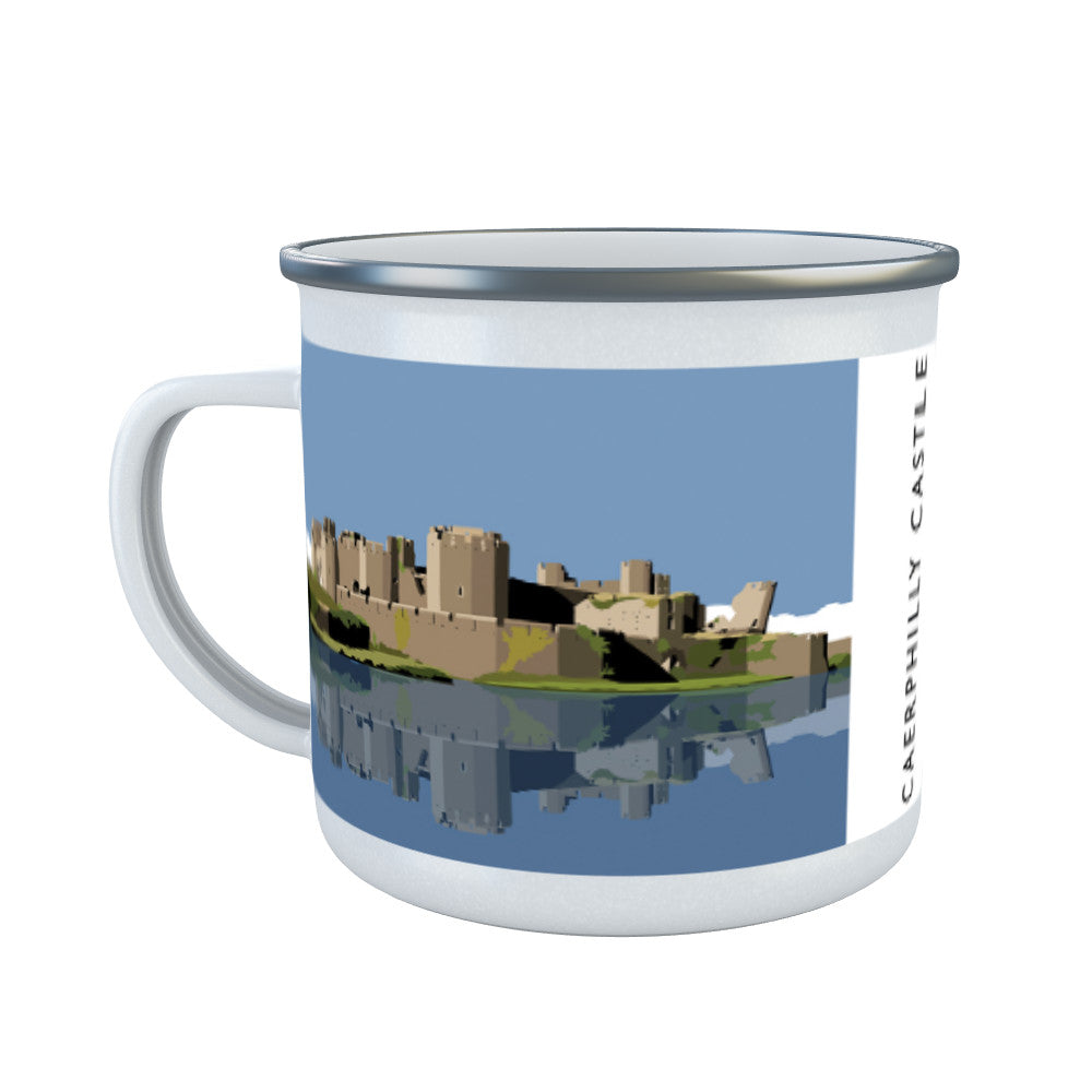 Caerphilly Castle, Wales Enamel Mug