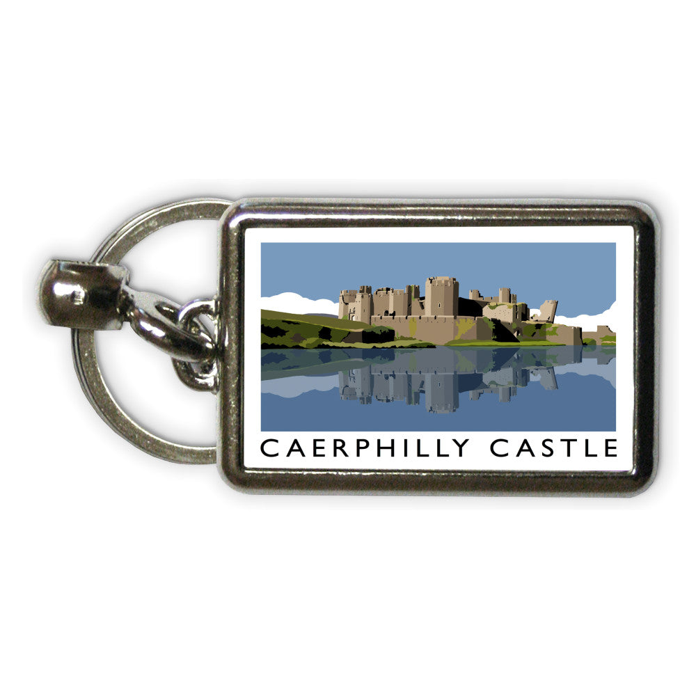 Caerphilly Castle, Wales Metal Keyring
