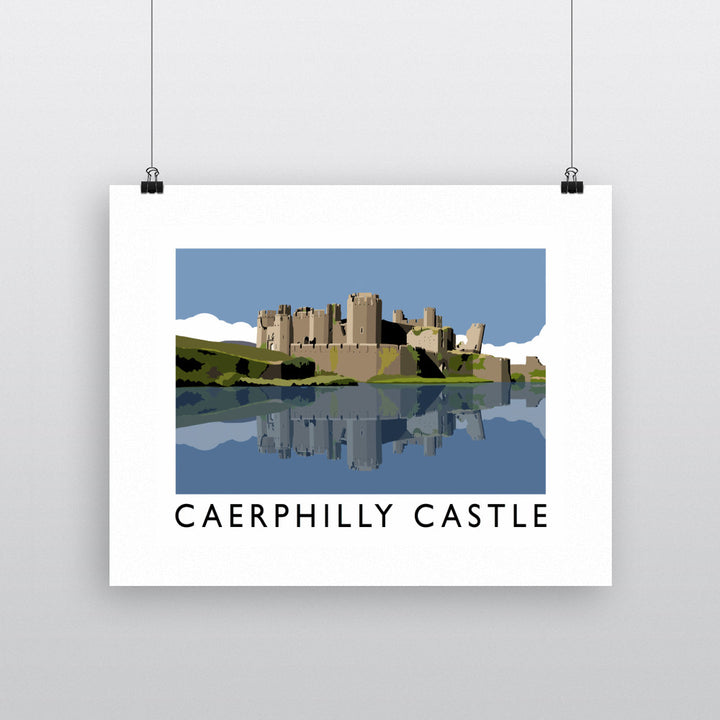 Caerphilly Castle, Wales 90x120cm Fine Art Print