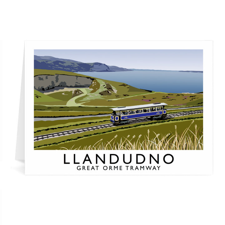 Llandudno, Great Orme Tramway, Wales Greeting Card 7x5