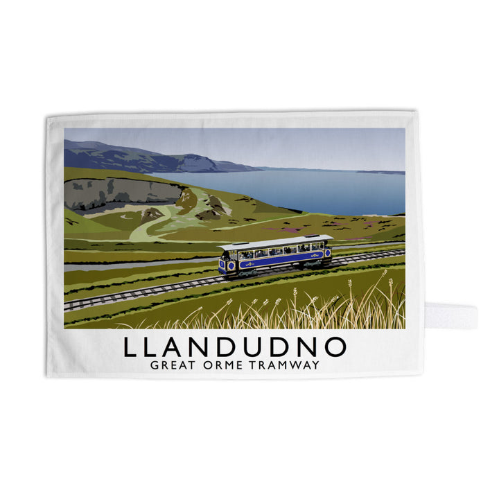 Llandudno, Great Orme Tramway, Wales Tea Towel
