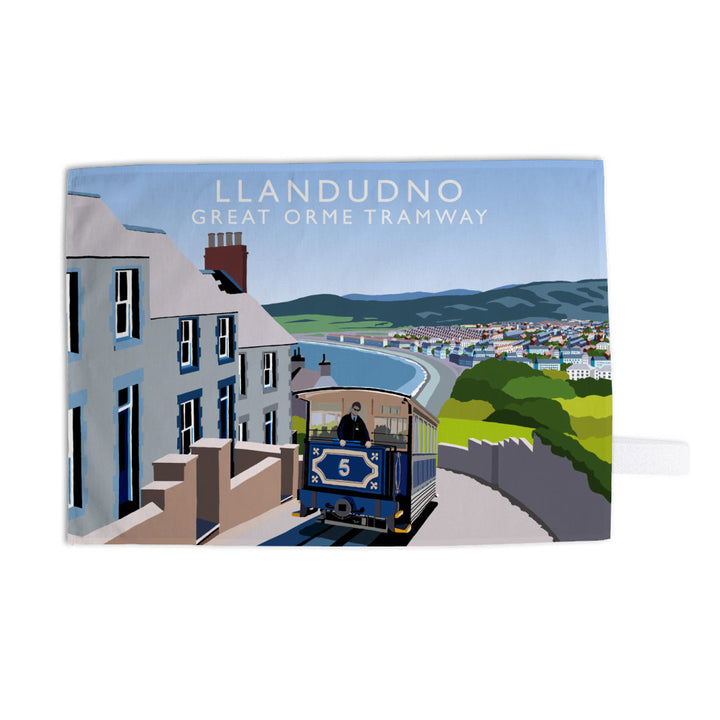 Llandudno, Great Orme Tramway, Wales Tea Towel