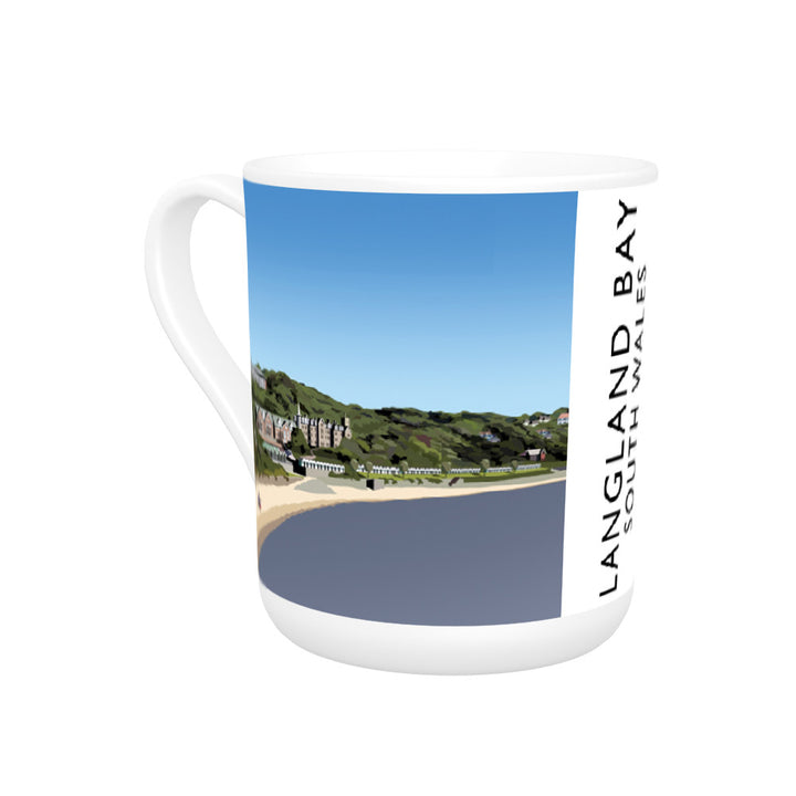 Langland Bay, South Wales Bone China Mug