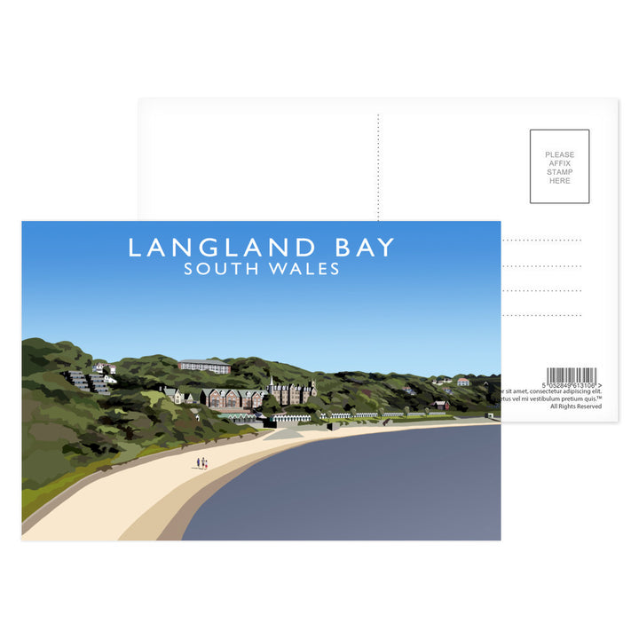 Langland Bay, South Wales Postcard Pack