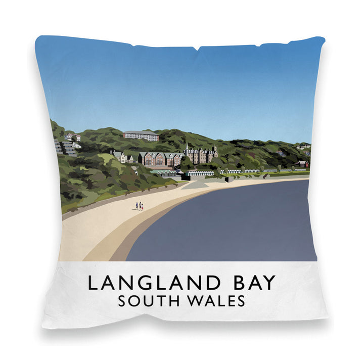 Langland Bay, South Wales Fibre Filled Cushion