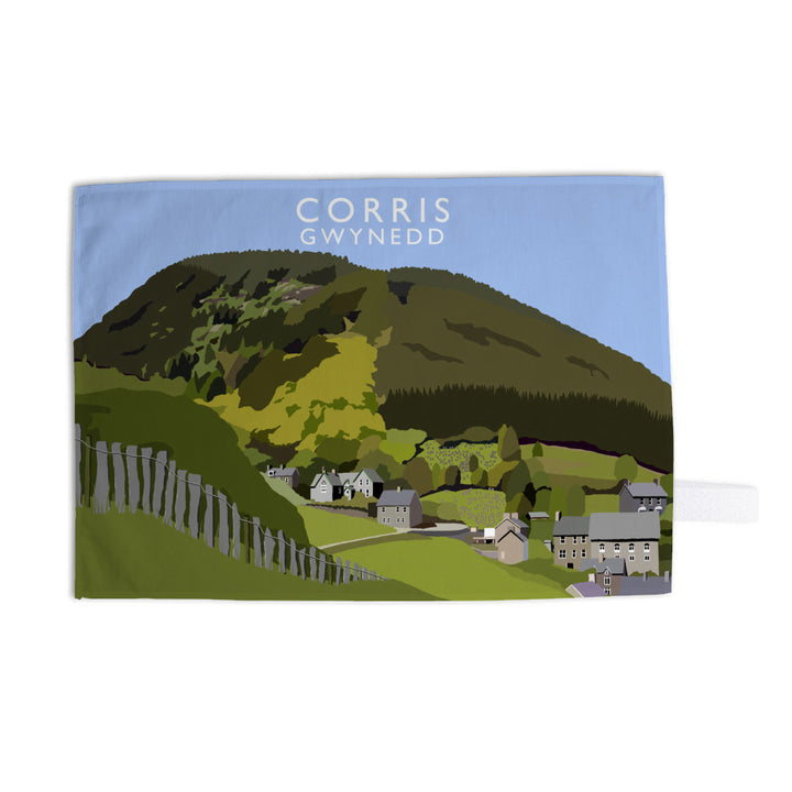 Corris, Gwynedd, Wales Tea Towel