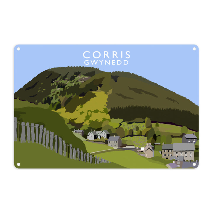 Corris, Gwynedd, Wales Metal Sign