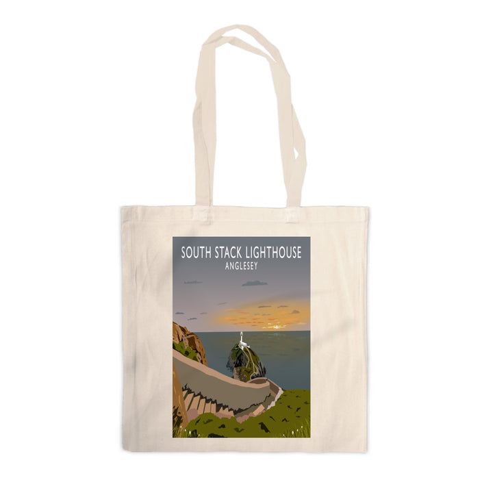 South Stack Lighthouse, Anglesey, Wales Canvas Tote Bag