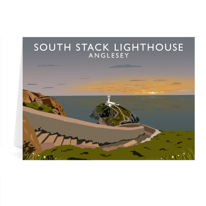 South Stack Lighthouse, Anglesey, Wales Greeting Card 7x5
