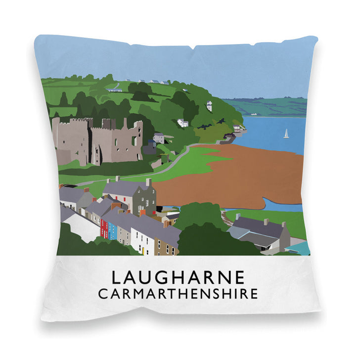 Laugharne, Carmarthenshire, Wales Fibre Filled Cushion