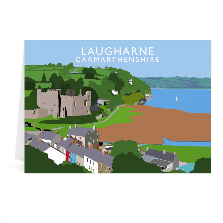 Laugharne, Carmarthenshire, Wales Greeting Card 7x5