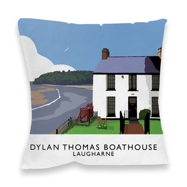 Dylan Thomas Boathouse, Laugharne, Wales Fibre Filled Cushion