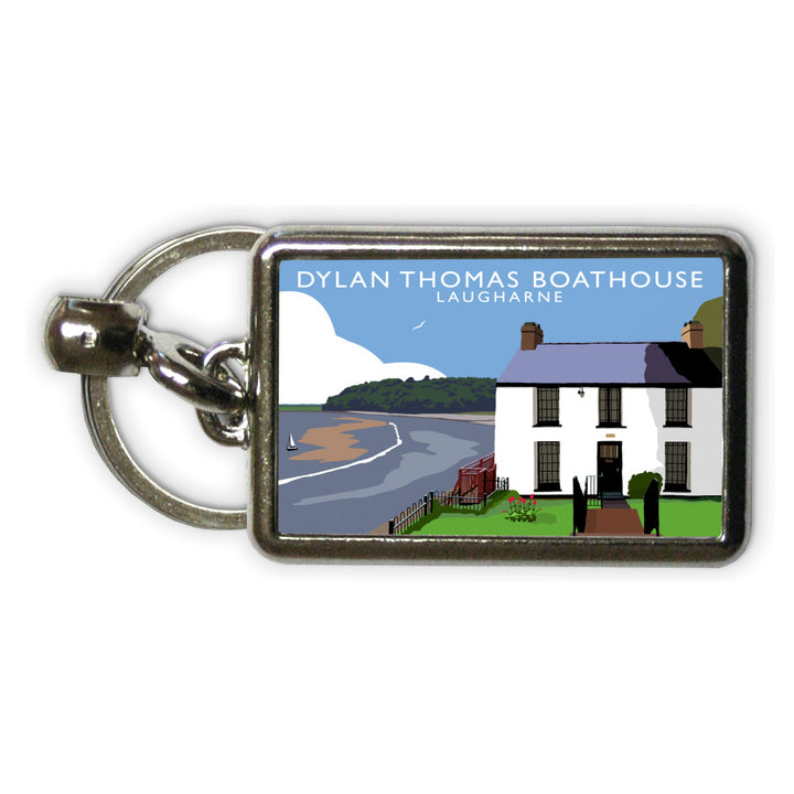 Dylan Thomas Boathouse, Laugharne, Wales Metal Keyring