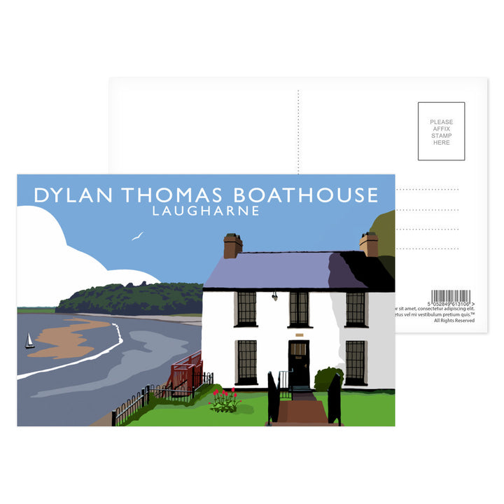 Dylan Thomas Boathouse, Laugharne, Wales Postcard Pack