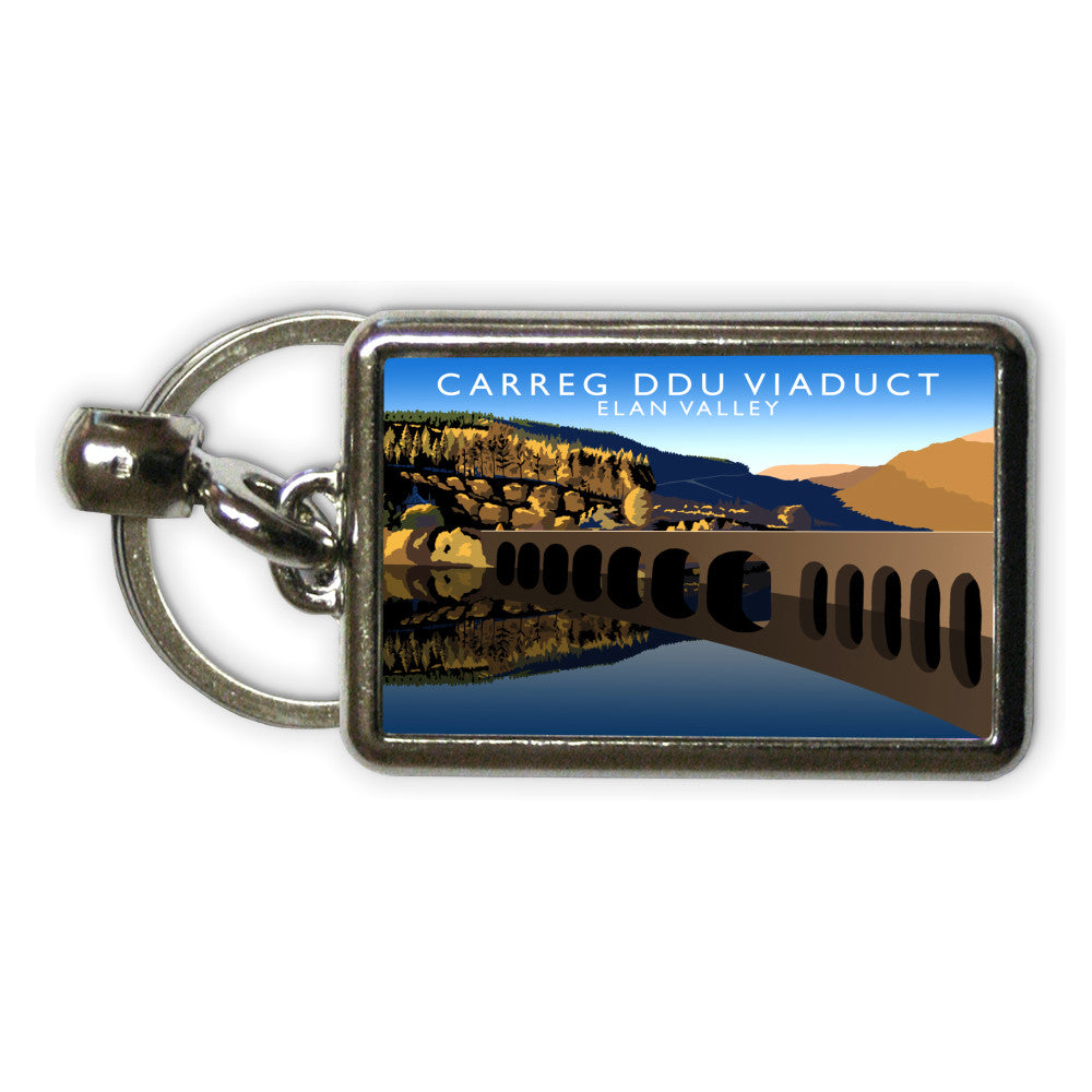 Carreg Ddu Viaduct, Elan Valley, Wales Metal Keyring