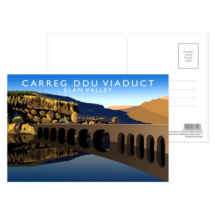 Carreg Ddu Viaduct, Elan Valley, Wales Postcard Pack