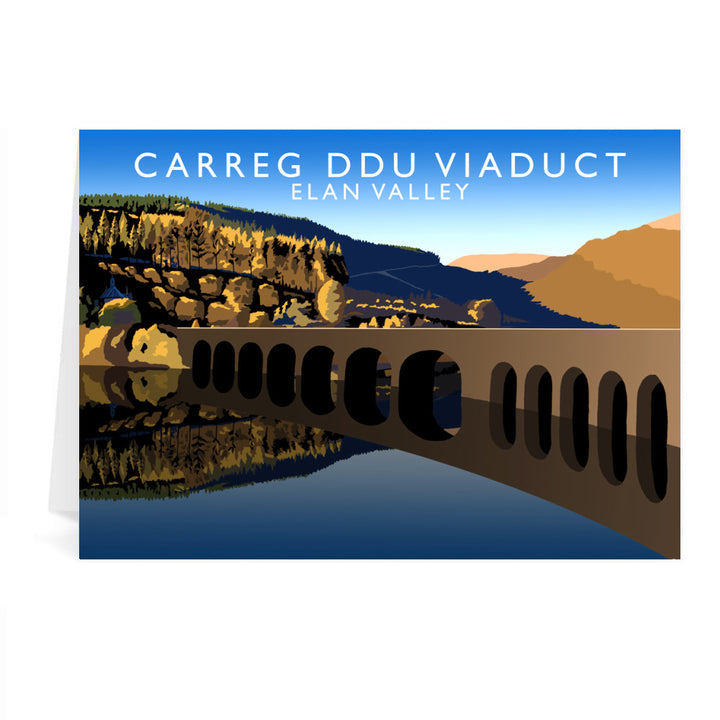 Carreg Ddu Viaduct, Elan Valley, Wales Greeting Card 7x5