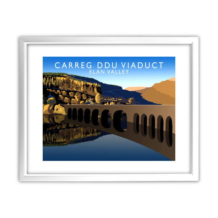 Carreg Ddu Viaduct, Elan Valley, Wales 11x14 Framed Print (White)