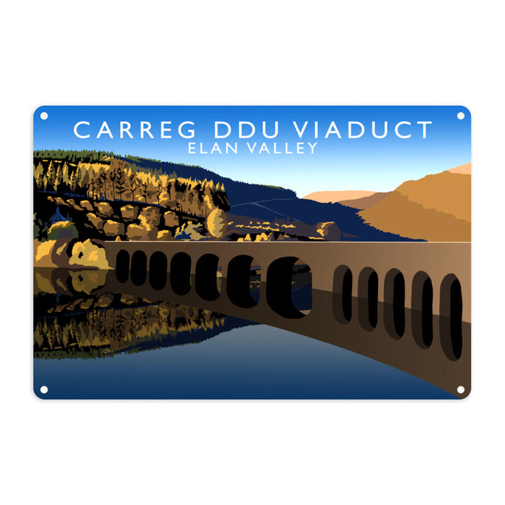 Carreg Ddu Viaduct, Elan Valley, Wales Metal Sign