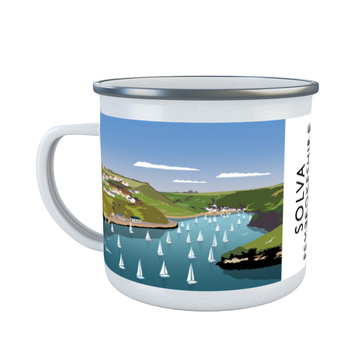 Solva, Pembrokeshire, Wales Enamel Mug