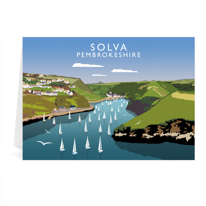 Solva, Pembrokeshire, Wales Greeting Card 7x5