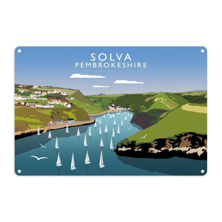 Solva, Pembrokeshire, Wales Metal Sign