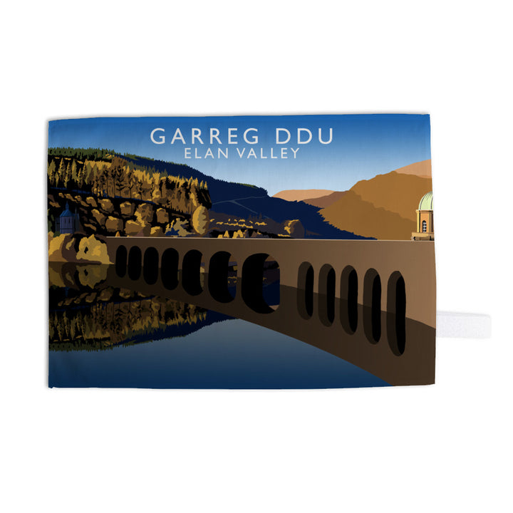 Garreg Ddu, Elan Valley, Wales Tea Towel