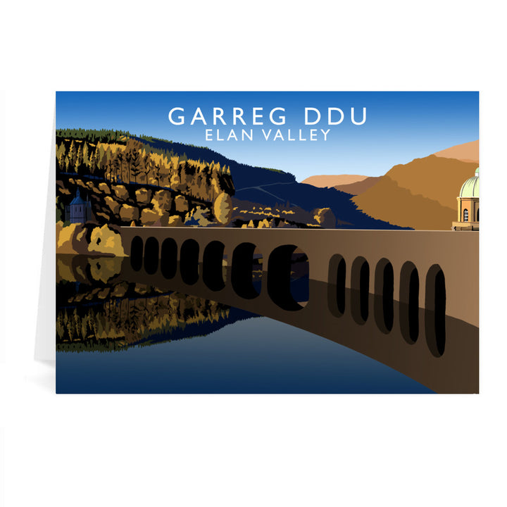 Garreg Ddu, Elan Valley, Wales Greeting Card 7x5