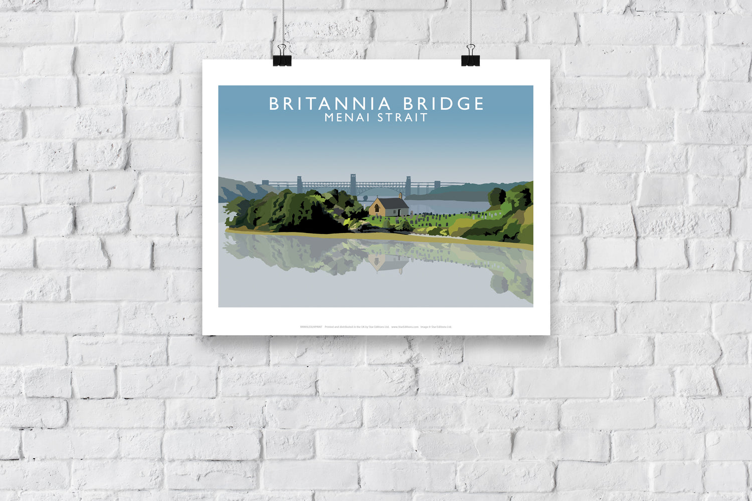 Britannia Bridge, Menai Strait, Wales - Art Print
