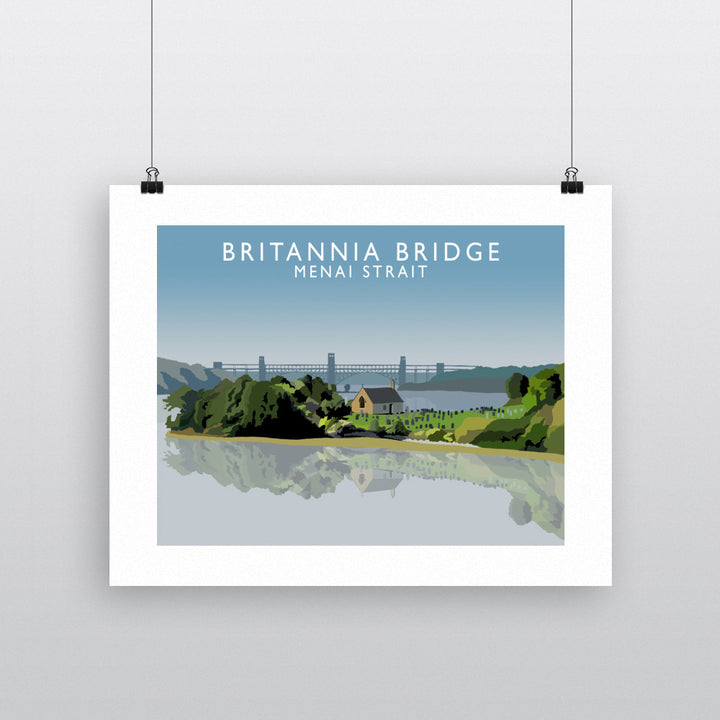 Britannia Bridge, Menai Strait, Wales 90x120cm Fine Art Print