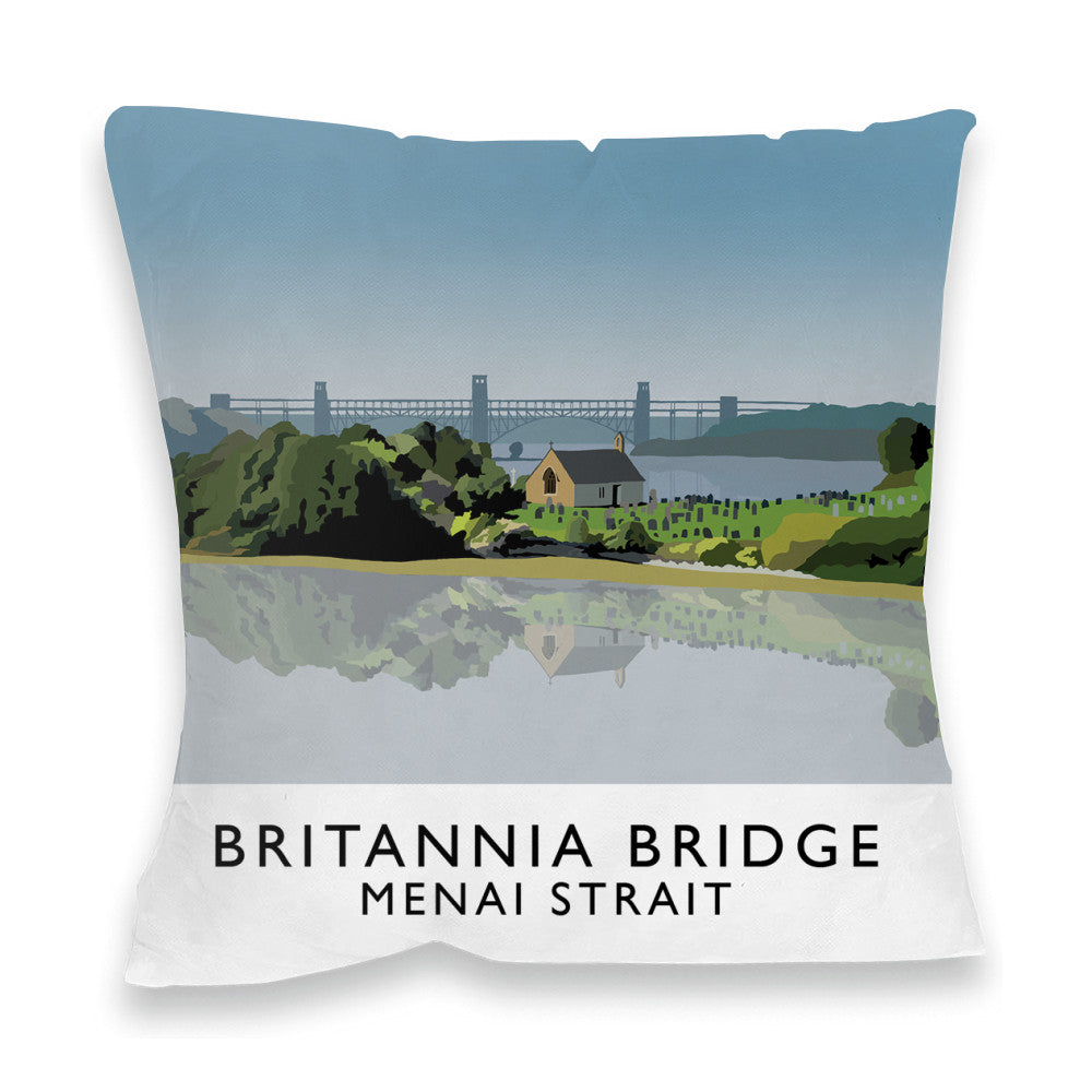 Britannia Bridge, Menai Strait, Wales Fibre Filled Cushion