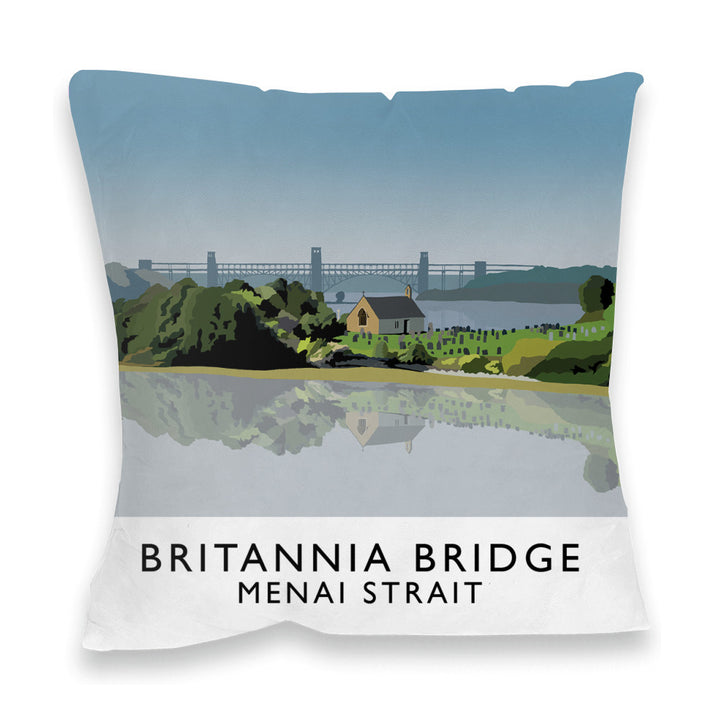 Britannia Bridge, Menai Strait, Wales Fibre Filled Cushion