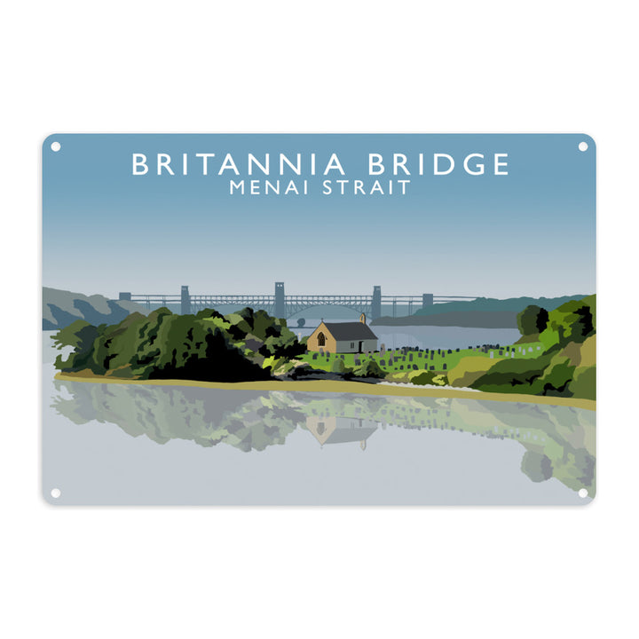 Britannia Bridge, Menai Strait, Wales Metal Sign