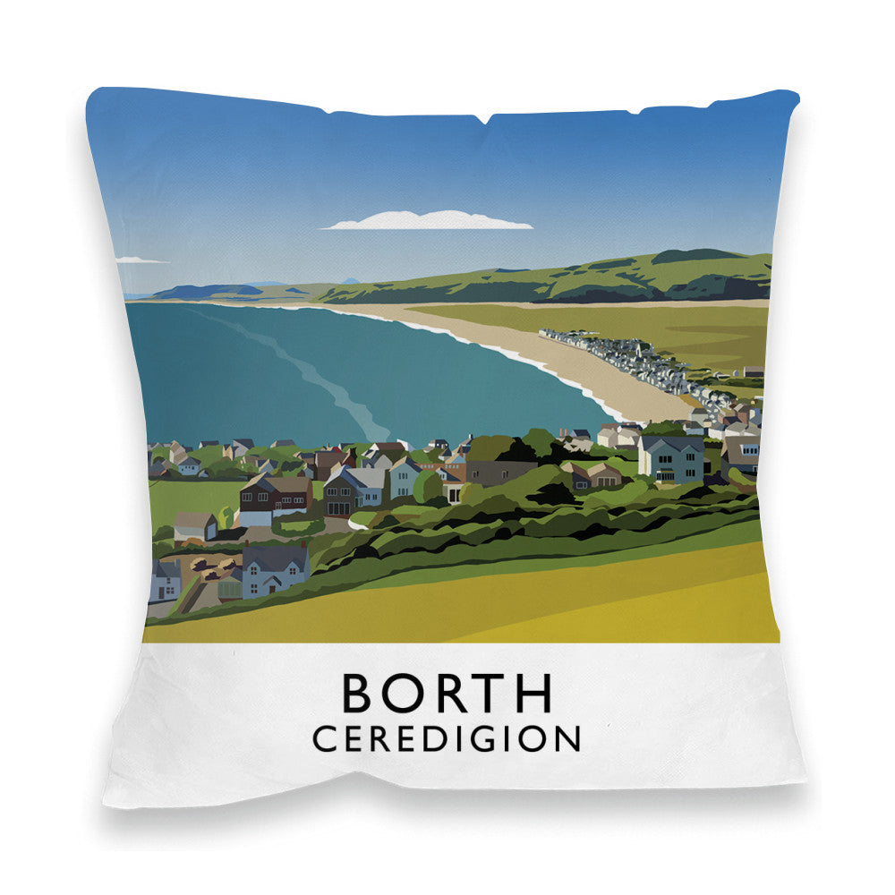 Borth, Ceredigion, Wales Fibre Filled Cushion