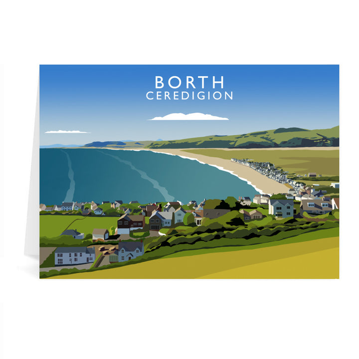 Borth, Ceredigion, Wales Greeting Card 7x5