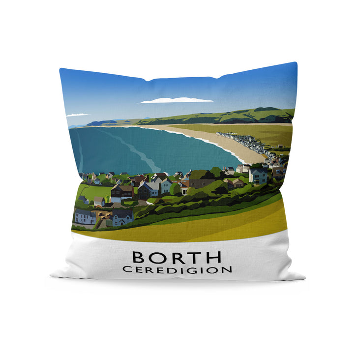 Borth, Ceredigion, Wales - Fibre Filled Cushion