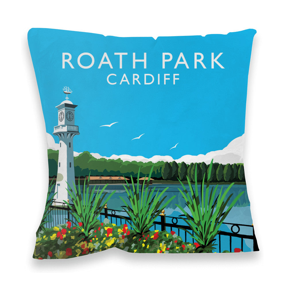 Roath Park, Cardiff, Wales Fibre Filled Cushion