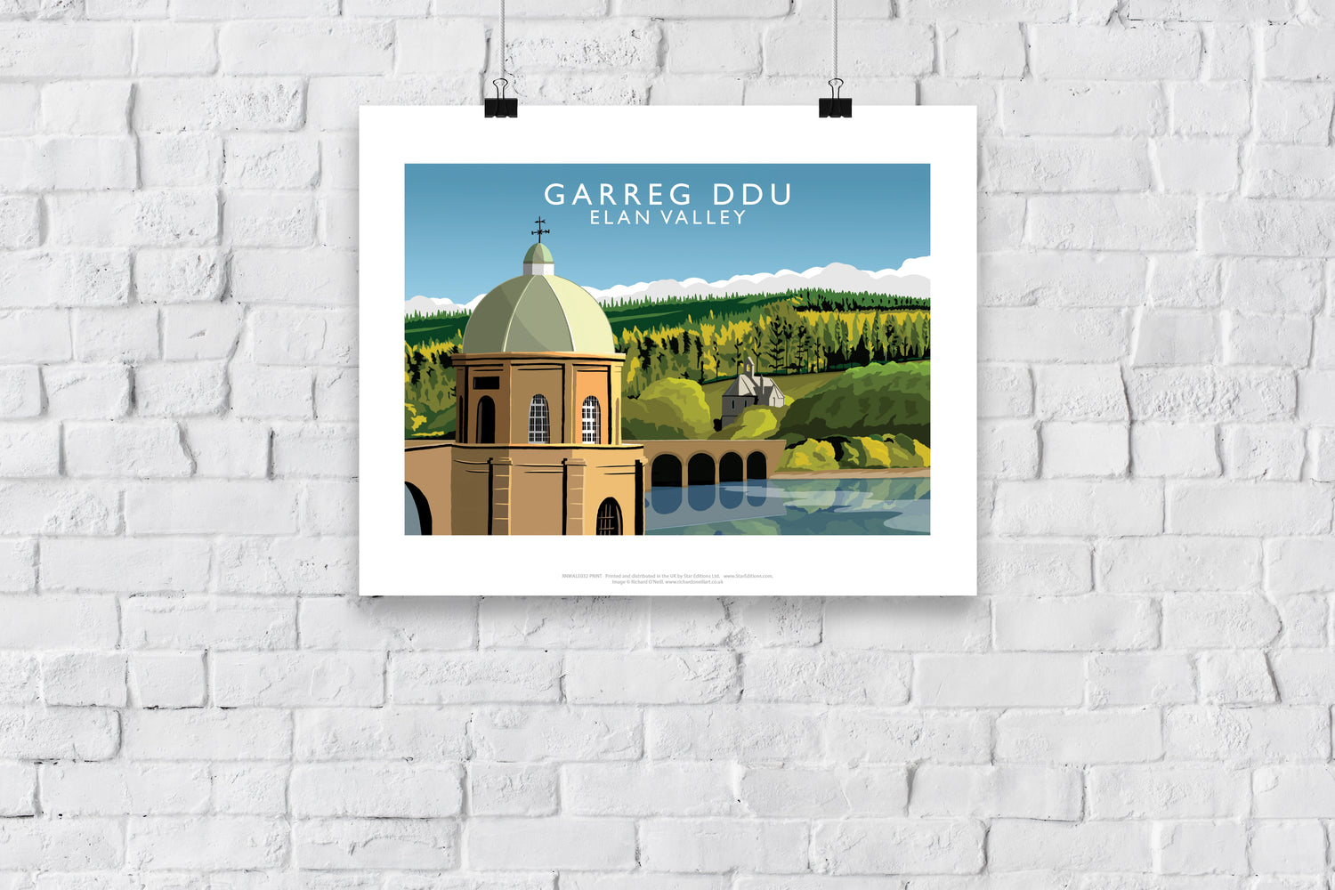 Garreg Ddu, Elan Valley, Wales - Art Print