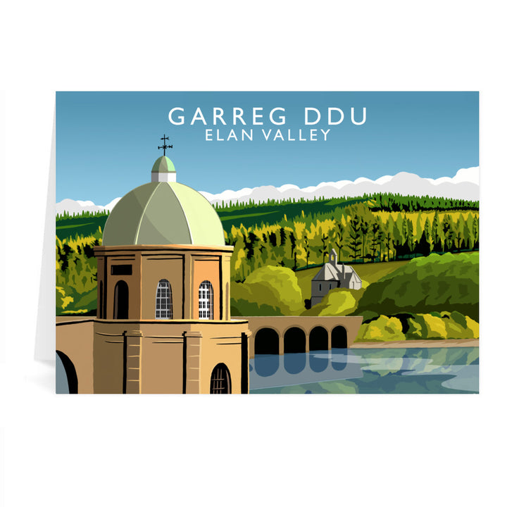 Garreg Ddu, Elan Valley, Wales Greeting Card 7x5