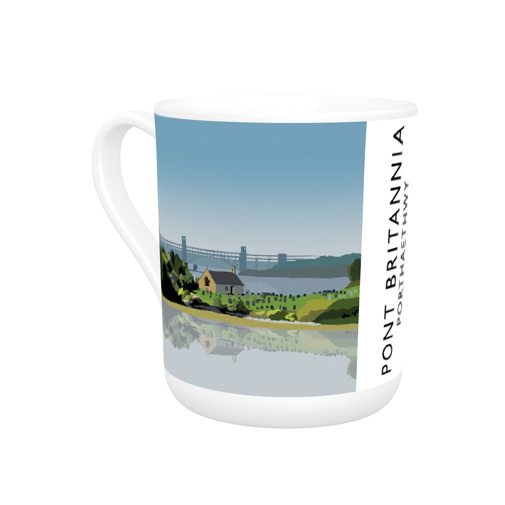 Pont Britannia, Porthaethwy, Wales Bone China Mug