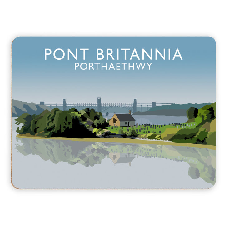 Pont Britannia, Porthaethwy, Wales Placemat