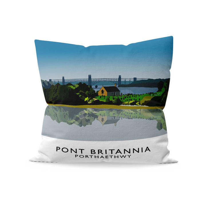 Pont Britannia, Porthaethwy, Wales - Fibre Filled Cushion