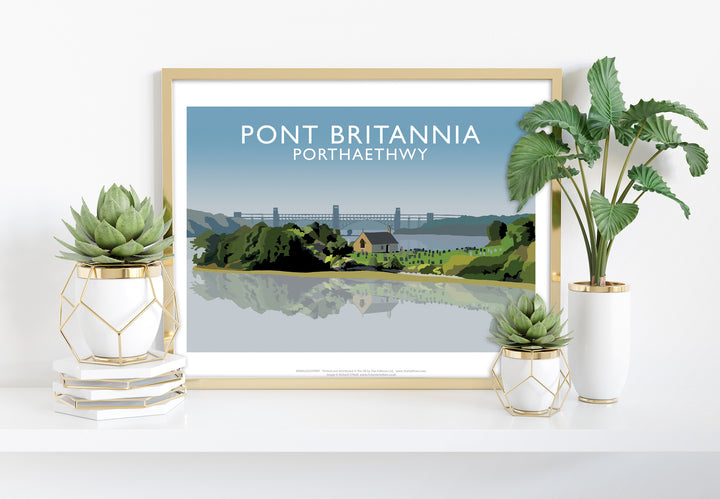 Pont Britannia, Porthaethwy, Wales - Art Print