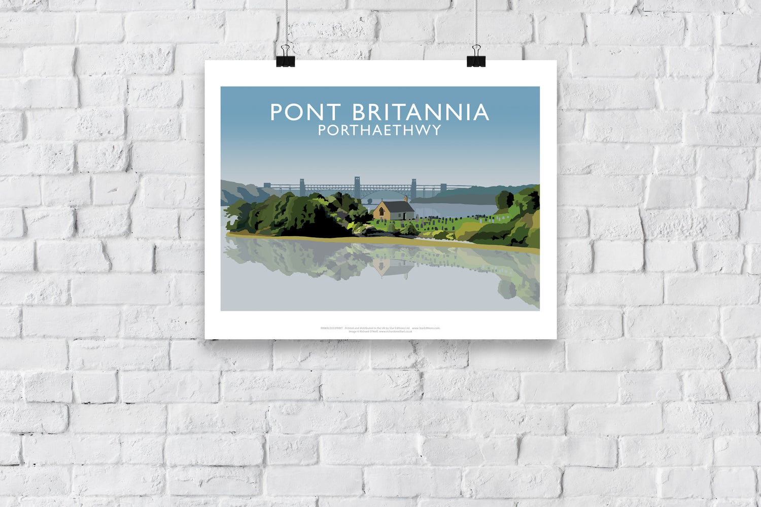 Pont Britannia, Porthaethwy, Wales - Art Print