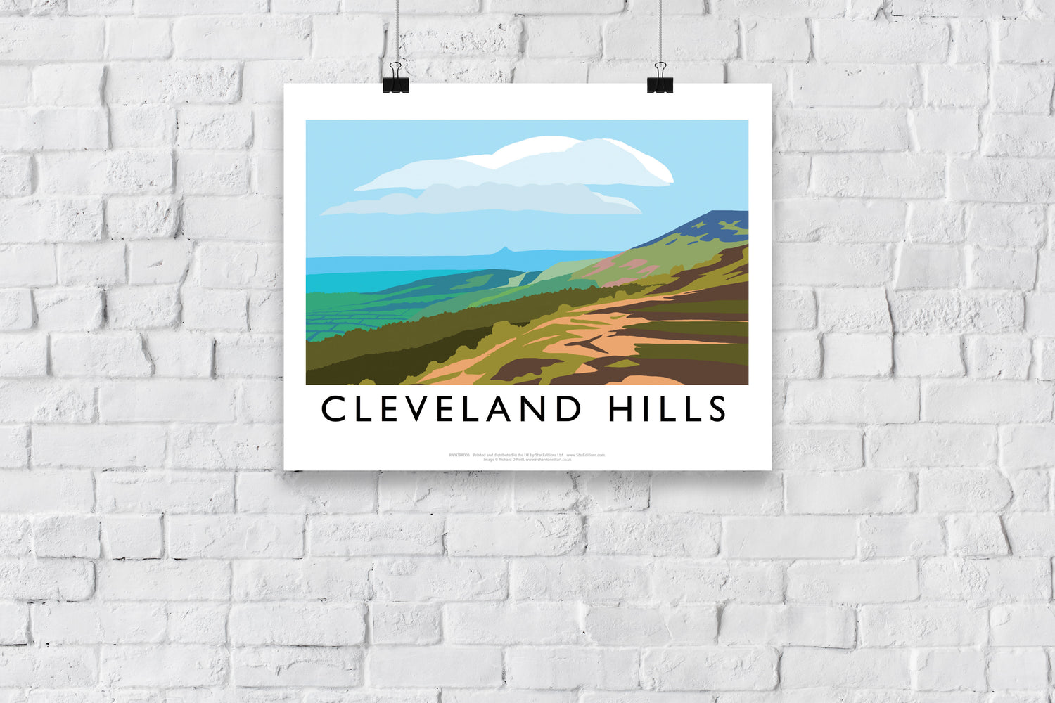 The Cleveland Hills, Yorkshire - Art Print