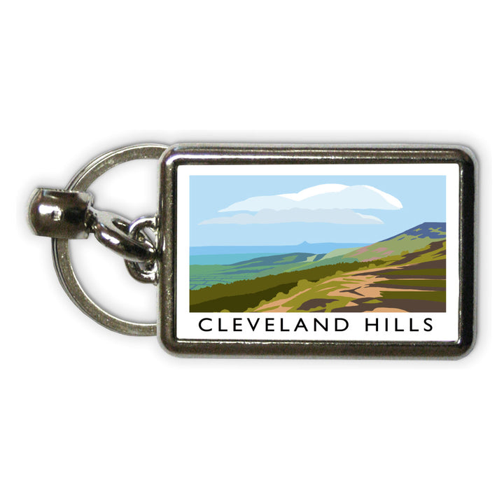 The Cleveland Hills, Yorkshire Metal Keyring