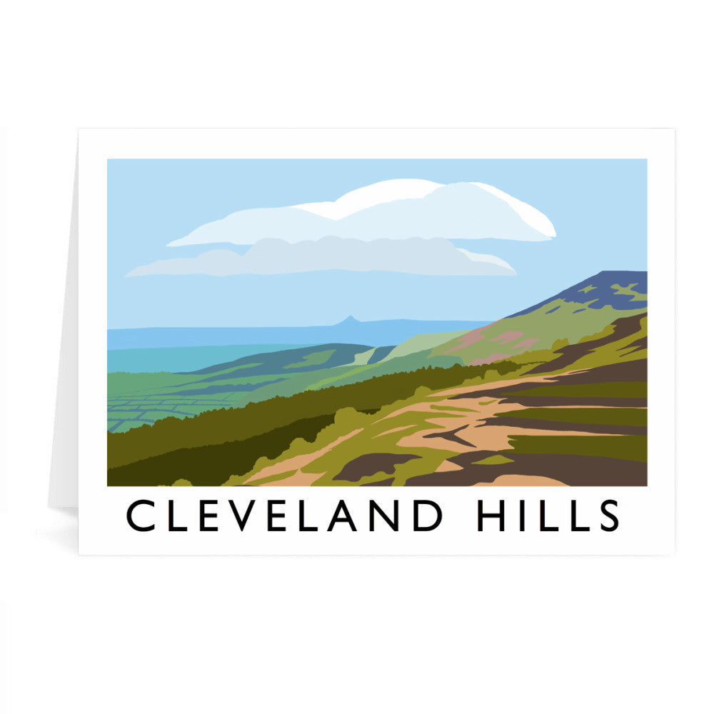The Cleveland Hills, Yorkshire Greeting Card 7x5